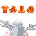 Aftermarket 4 Pcs M10x1 25 Mirror Hole Plugs Fit Forand So On Aluminum Cnc Orange 
