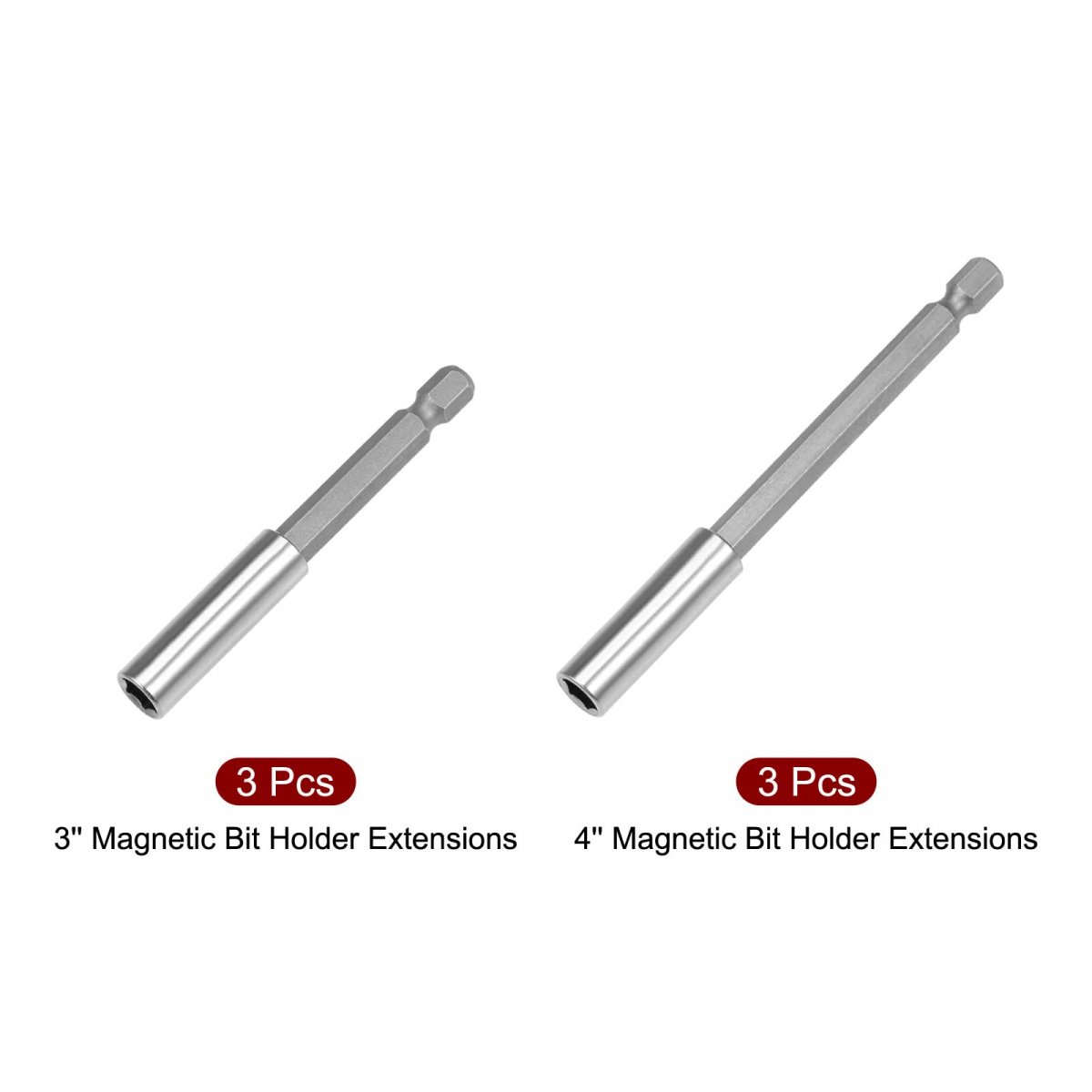 Uxcell 1 4 Inch Hex Shank By 3 Magnetic Bit Holder Extension Quick Release Screwdriver Drill Power Tool 6pcs
