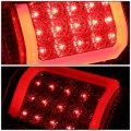 C-tube Driver And Passenger Side Chrome Housing Red Lens 12-led Tail Lights Bundle With High Mount Center Stop Third Brake Lamp