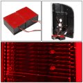 C-tube Driver And Passenger Side Chrome Housing Red Lens 12-led Tail Lights Bundle With High Mount Center Stop Third Brake Lamp