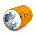 Sailfish Fishing 4 Valve Stem Caps For Tire Rim Wheel Aluminum Yellow
