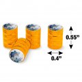 Sailfish Fishing 4 Valve Stem Caps For Tire Rim Wheel Aluminum Yellow