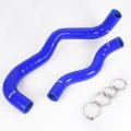 G-plus Silicone Coolant Hose Kit Clamps Upper Lower Compatible With 2003 2004 Ford 6 0 0l Powerstroke Diesel 2pcs Blue