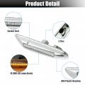 X Autohaux Pair Full Led Front Fender Side Marker Turn Signal Lights Assembly Yellow Light For Bmw E46 E60 E82 E83 E88 E90 E91