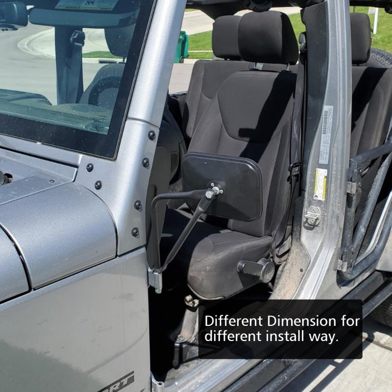 Sunpie Jeep Mirrors Doors Off For Wrangler 1987-2024 Tj Yj Jk Jl Rubicon Sahara Sports 2020-2024 Gladiator Overland Sport S