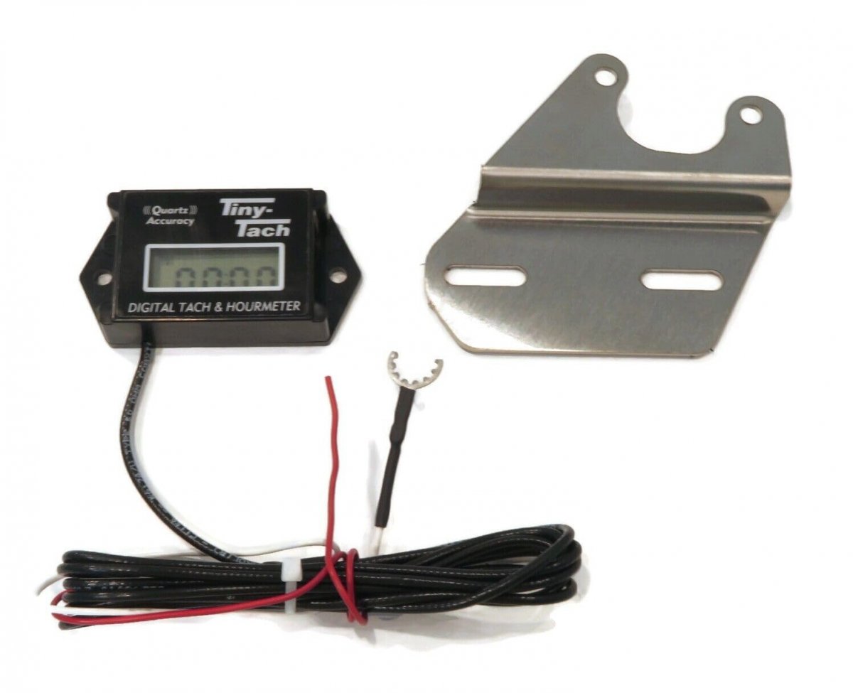 Design Technology Inc Gas Engine Digital Tachometer And Hour Meter Gauge With Mounting Bracket 6 Ft Cable Adjustable Rpm