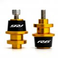 Mowok For Yamaha R6 Yzf-r6 Yzfr6 Motorcycle Accessories Cnc Aluminum 6mm Swingarm Spools Sliders Swing Arm Stand Screws Gold