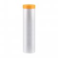 Pre-taped Masking Film 86 6 In X 65 Ft Plastic Drop Cloth With Medium-tack Painters Tape For Painting Protection 