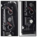 Acanii For Black Smoke 1999-2002 Chevy Silverado Gmc Sierra C-shape Led Tail Lights Lamps