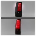 Acanii For Black Smoke 1999-2002 Chevy Silverado Gmc Sierra C-shape Led Tail Lights Lamps