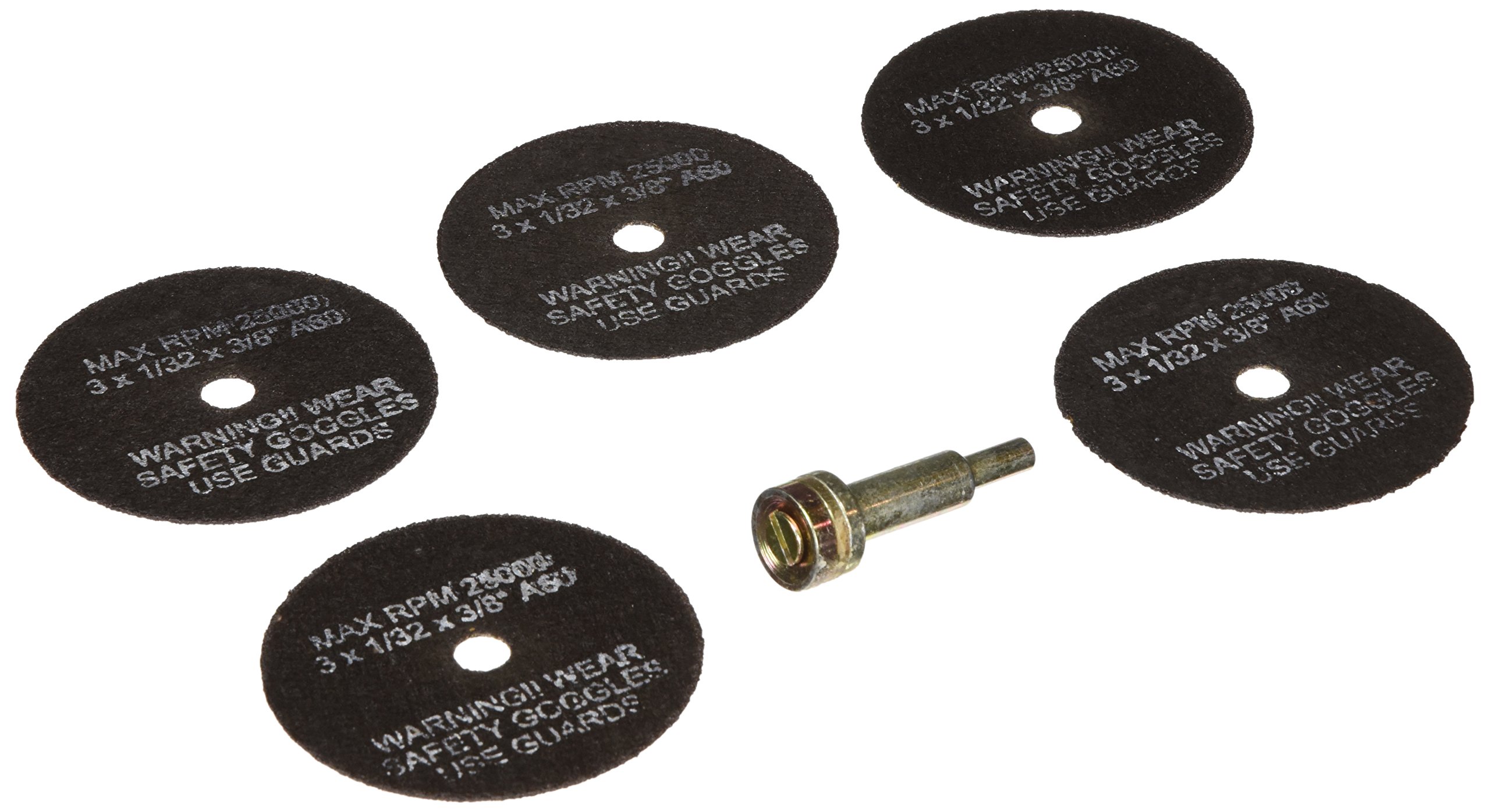 94980 Cut Off Wheels 5 Pack 1 32 In Medium Grit Abrasive With Arbor For Fleet And Plant Maintenance