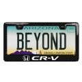 Ipick Image For Honda Cr-v Black Real 3k Carbon Fiber Finish Abs Plastic License Plate Frame