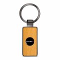 Ipick Image Made For Nissan Nismo Roundel Logo In Black On Maple Wood Gray Gunmetal Metal Case Key Chain