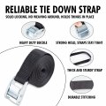 Cartman 1 X 12 Lashing Straps Cargo Tie-down Strap Up To 600lbs 12pk In Carry Bag Black