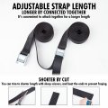 Cartman 1 X 12 Lashing Straps Cargo Tie-down Strap Up To 600lbs 12pk In Carry Bag Black