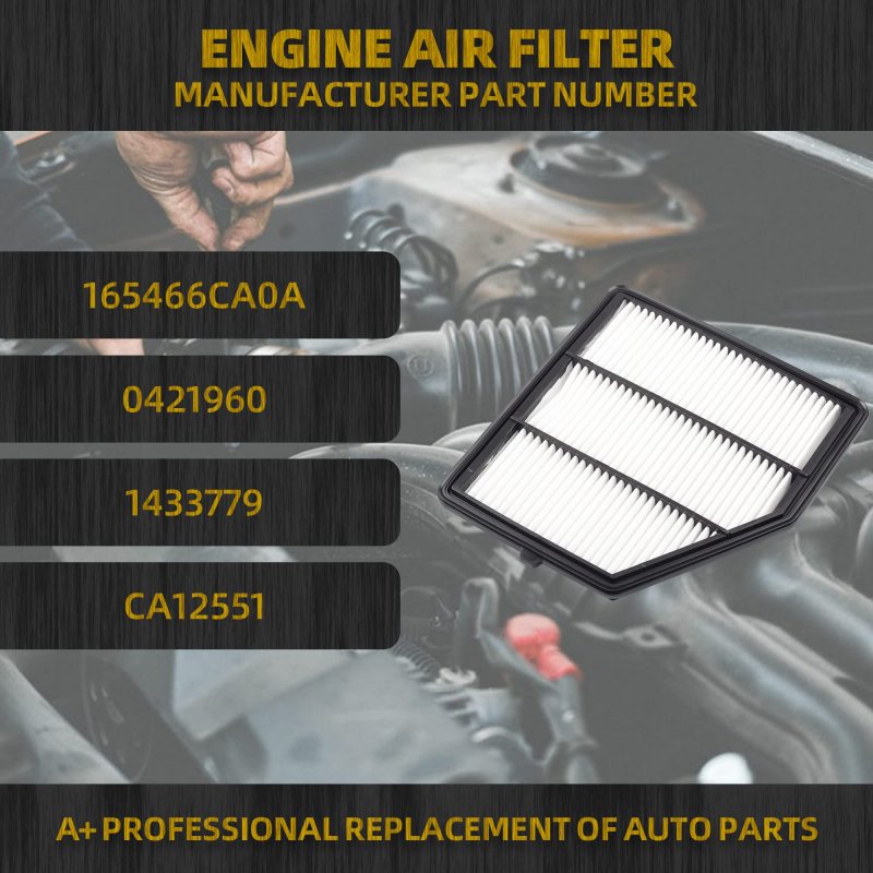 Engine Air Filter For Nissan Altima 2019 2020 2021 2022 Replace 165466ca0a Ca12551