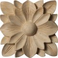 Ekena Millwork Ros04xspal Springtime Square Rosette 1 W X 4 4 H 5 8 P Alder 