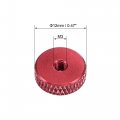 Uxcell Flat Knurled Nut M3 X 12mm 4mm Thumb Nuts Lock Adjusting Aluminum Alloy Red 10pcs