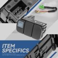 Front Dash Mount Fog Light Lamp Switch With Wiring Harness Compatible Honda Civic 1992-1995 Matte Black
