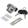 Chrome Plated Showcase Glass Door Lock For 10mm Thickness Hinged