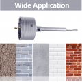 90mm 3 5 Concrete Hole Saw With 220mm Sds Plus Shank Connecting Rod Cement For Brick Stone Wall
