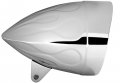 Adjure Hb54111 5-3 4 Die Cast Aluminum Flamed Chrome Rodeo Drive Style Step Down Motorcycle Headlight Bucket With Visor 