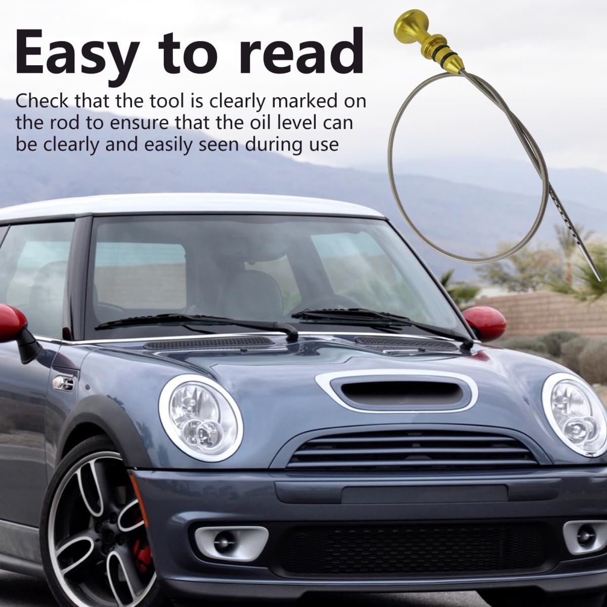 Engine Oil Dipstick 11437585970 For Mini Cooper Paceman R56 R55 R57 R58 R59 R60 R61 Fits N12 N14 N16 N18 Engines Aluminum