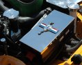 2005-2009 Mustang Polished Stainless Fuse Box Cover Running Horse Emblem