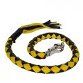 Billys Biker Gear 42 Inch Motorcycle Get Back Whip Black Yellow 