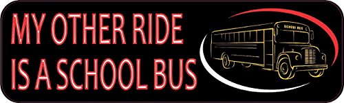 10in X 3in My Other Ride Is A School Bus Vinyl Bumper Magnet Magnets By Stickertalk