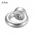 Uxcell Lifting Eye Nut M10 Female Thread C15 Carbon Steel Round Shape For Rope Fitting Pack Of 5