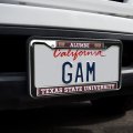 Texas State University Alumni Logo Full Size Standard License Plate Metal Frame