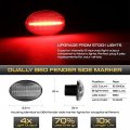 4-pieces For 1999-2010 Ford F350 F450 Super Duty Pickup Red Amber Led Strip Rear Fender Light Side Marker Lamp Replacement