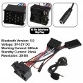 X Autohaux Bluetooth Wireless Adapter Audio Radio Music Aux In Cable Plug Set With Microphone 10 Pin For Bmw E46 2003-2006