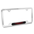Ram 1500 Trx In Red Real Carbon Fiber Nameplate Chrome Stainless Steel License Plate Frame Official Licensed 