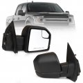 Mitzone F150 Passenger Side Rear View Mirror Compatible With 2015-2020 Ford F-150 Blind Spot Glass Power 3-pin Without Turn