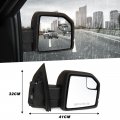 Mitzone F150 Passenger Side Rear View Mirror Compatible With 2015-2020 Ford F-150 Blind Spot Glass Power 3-pin Without Turn