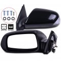 Ocpty Black Left Side And Right Mirrors Fit For 2005-2010 Scion Tc Smooth Mirror Glass Manual Folding Non-heated Turn Signal