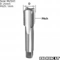 Burkit M25 X 1 Thread Tap Right Hand Hss 0 Straight Fluted Machine