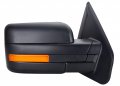 Zaposts Towing Mirror Fit For 2007-2014 Ford F150 Power Heated W Amber Signal W Puddle Light Manual Folding Passenger Side