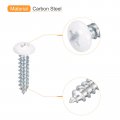 Uxcell St3 5x15mm White Screws Self Tapping 50pcs Pan Head Phillips Wood For Woodworking