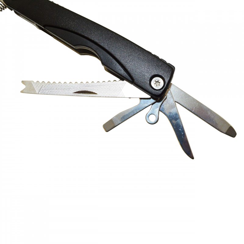 Portable Multi-tool With 15 Components And Nylon Holster Rugged Stainless Steel Construction By Ex Electronix Express