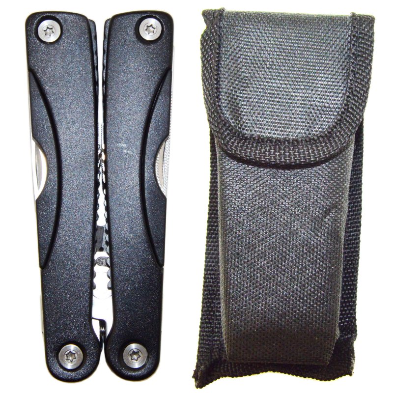 Portable Multi-tool With 15 Components And Nylon Holster Rugged Stainless Steel Construction By Ex Electronix Express