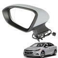Left Driver Side Mirror Heated Power Glass For 2016 2017 2018 2019 Cruze 5 Pins Manual Folding Replacement 39125815 Gm1320542 