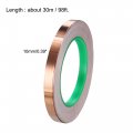 Uxcell Dual Sided Conductive Tape Copper Foil Adhesive 10mm X 30m 98ft For Guitar Emi Shielding Crafts Electrical Repairs