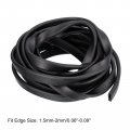Uxcell U Channel Edge Trim 11 5ft Length Rubber Guard Seal Strip Protector Fit For 1 5-2mm 13 64 W X 7 16 H Black
