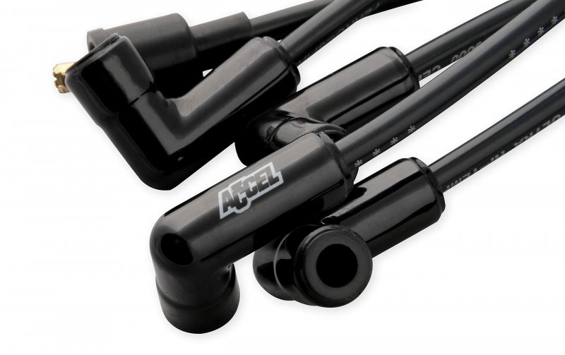 Accel 9001ck Extreme 9000 Spark Plug Wire Set Universal 90 Degree Black Ceramic Boots