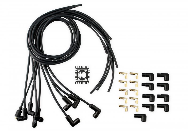 Accel 9001ck Extreme 9000 Spark Plug Wire Set Universal 90 Degree Black Ceramic Boots