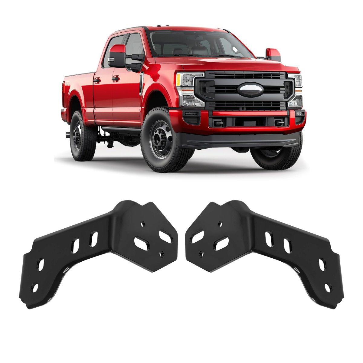 Rear Bumper Bracket For 2017-2022 Ford F250 F350 Super Duty Replace Hc3z17787a Hc3z17788a Fo1166204 Fo1167204 Lh Rh Steel