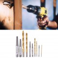 Left Hand Drill Bit Set 10 Piece Screw Extractor Plated Alloy Steel Kit